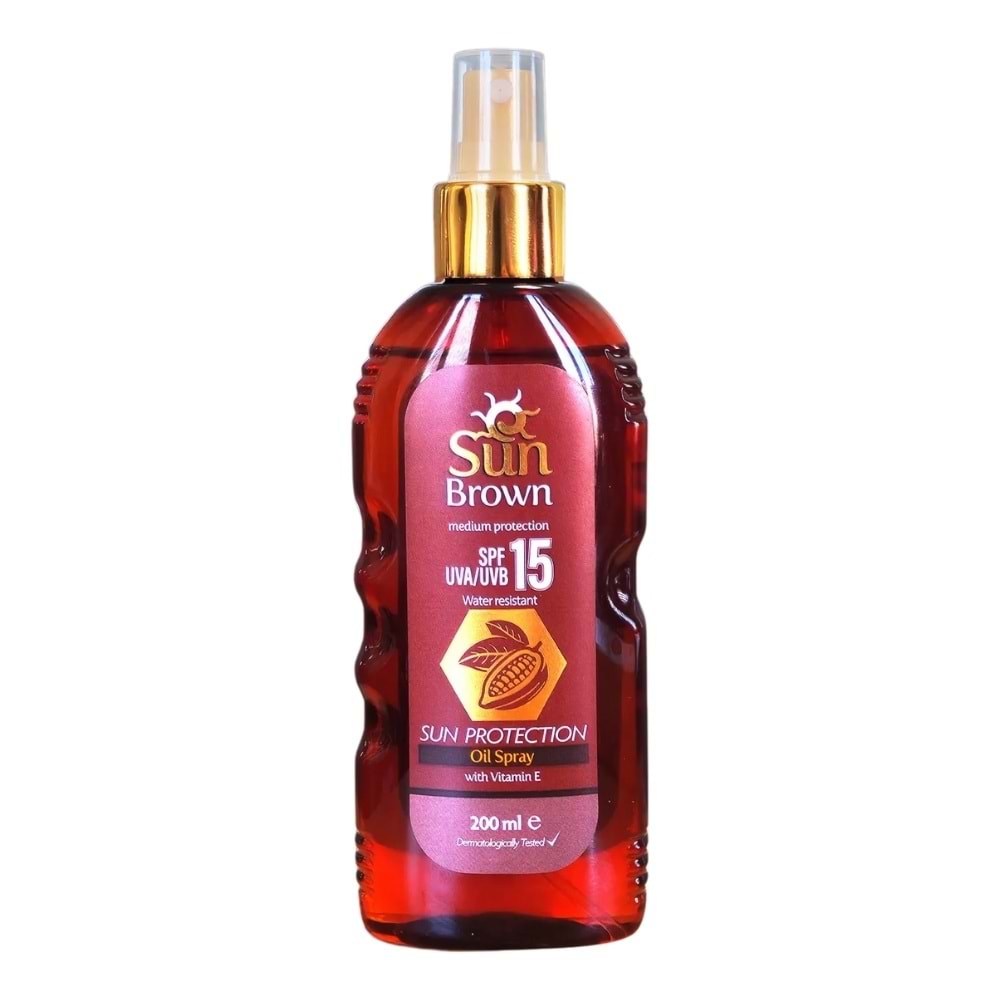 Sun Brown SPF15 Güneş Yağı Spreyi 200 mL