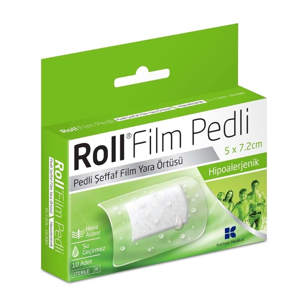 Roll Film Pedli Şeffaf Yara Örtüsü 5x7,2 cm - 10lu