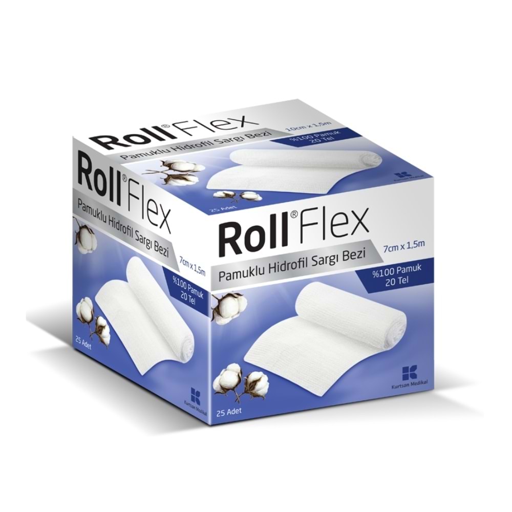 Roll Flex Hidrofil Sargı Bezi 7 cm x 1,5 m