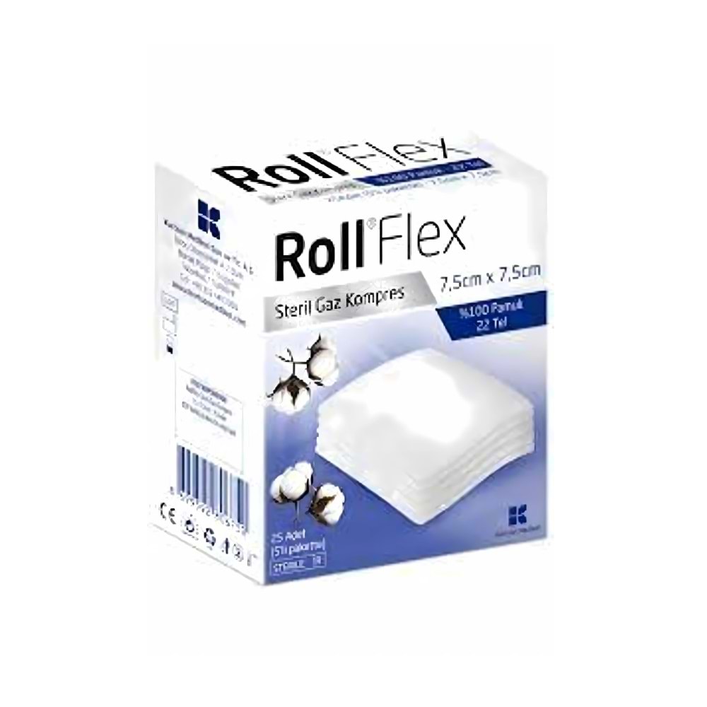 Roll Flex Steril Gaz Kompres 7,5 cm x 7,5 cm 25li
