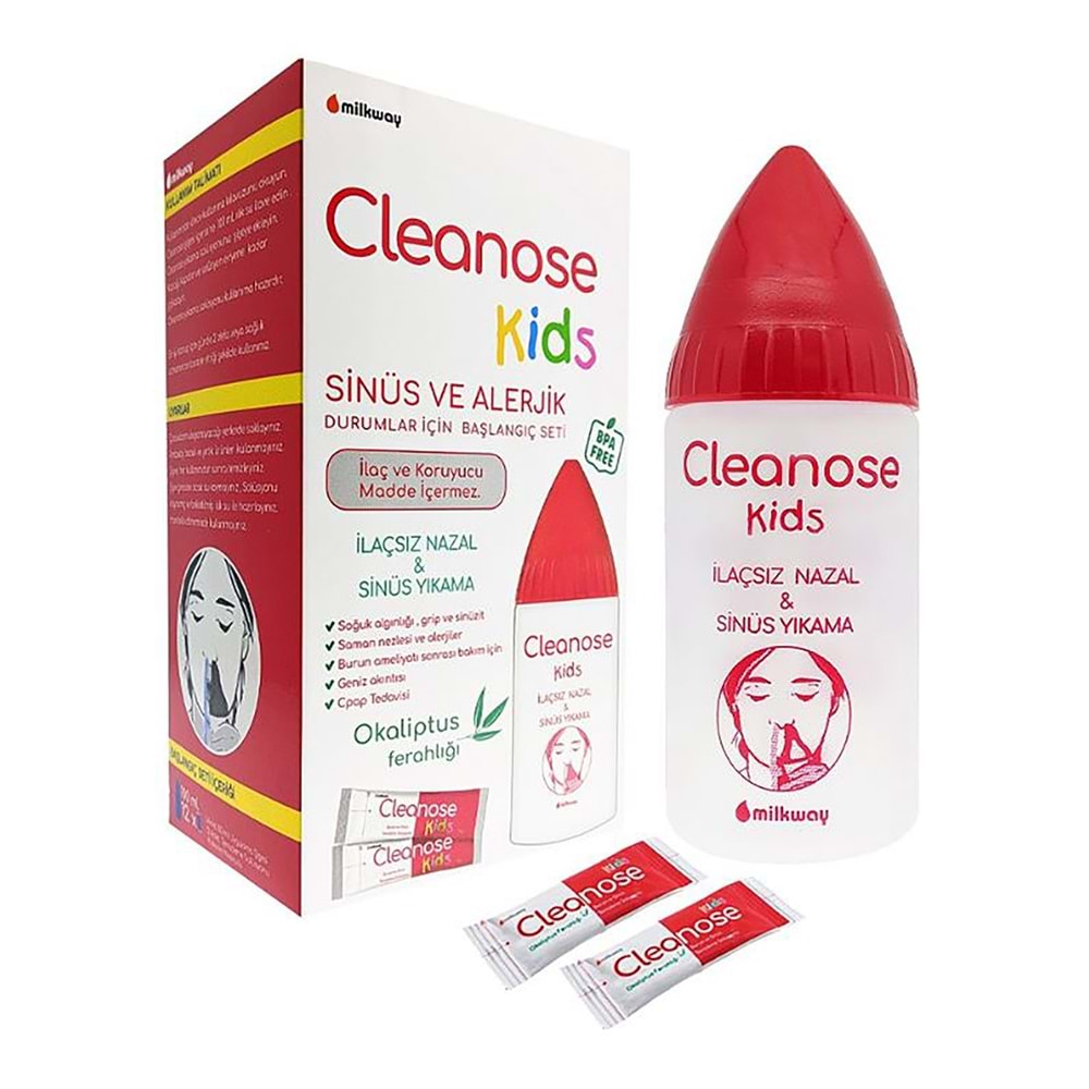 Milkway Cleanose Kids Burun ve Sinüs Temizleme Kiti 200 mL x 10 Temizleme Solüsyonu