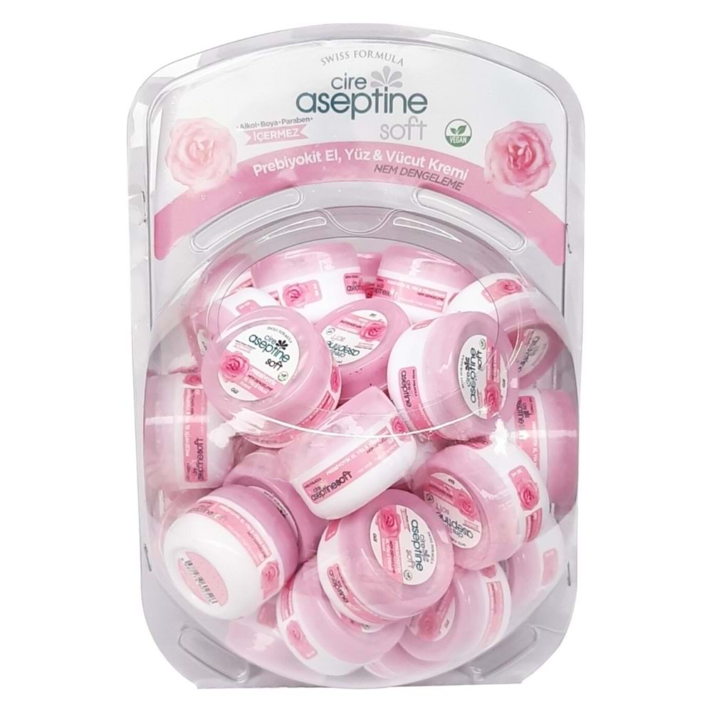 Cire Aseptine Soft Krem Gül 30 mL - Fanus 50'li