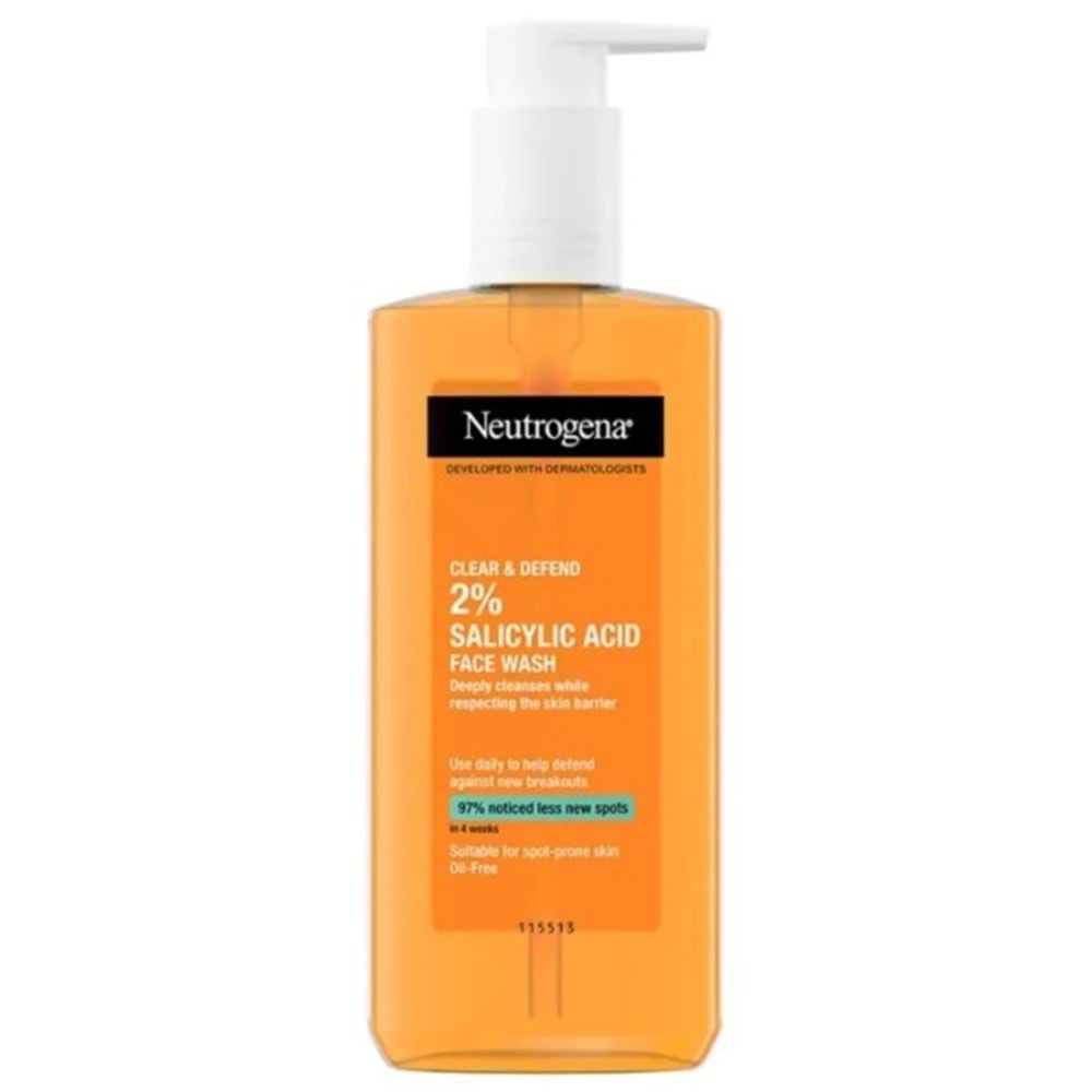 Neutrogena Sivilce Karşıtı %2 Salisilik Asit Temizleyici Jel 200 Ml