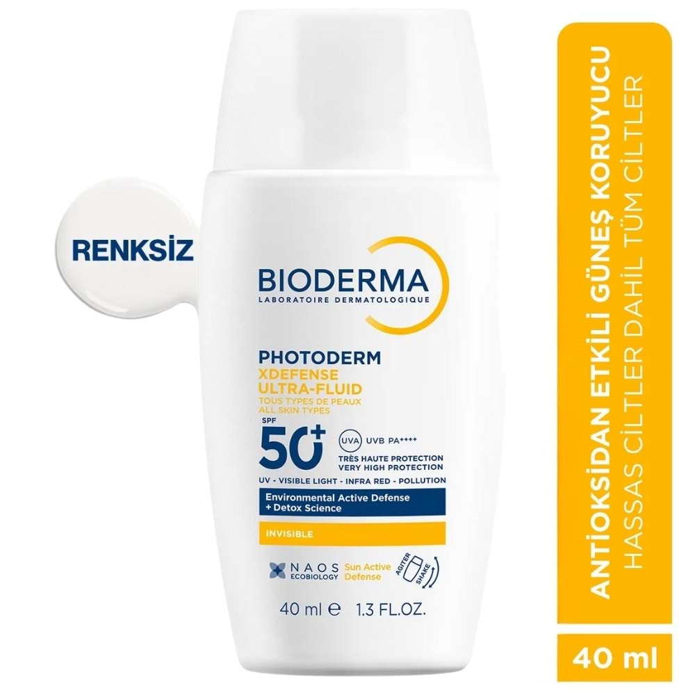 Bioderma Photoderm XDefense SPF50+ Renksiz Güneş Kremi 40 mL