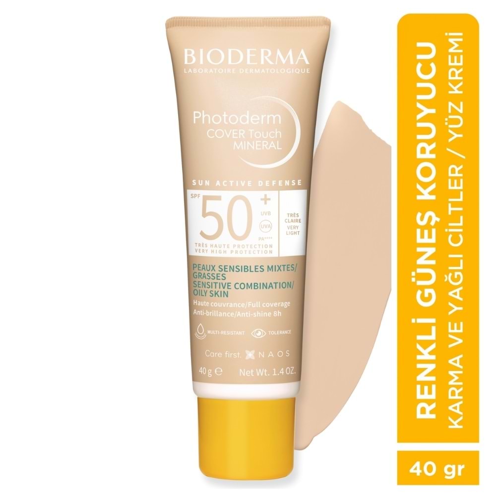 Bioderma Photoderm Cover Touch Mineral SPF50+ Very Light Güneş Kremi 40 gr