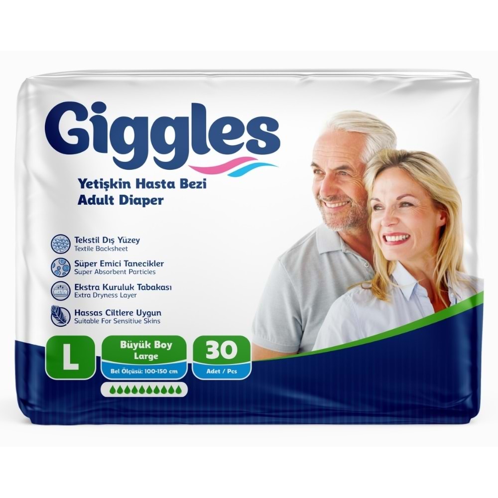 Giggles Bel Bantlı Hasta Altı Bezi 30Lu Large
