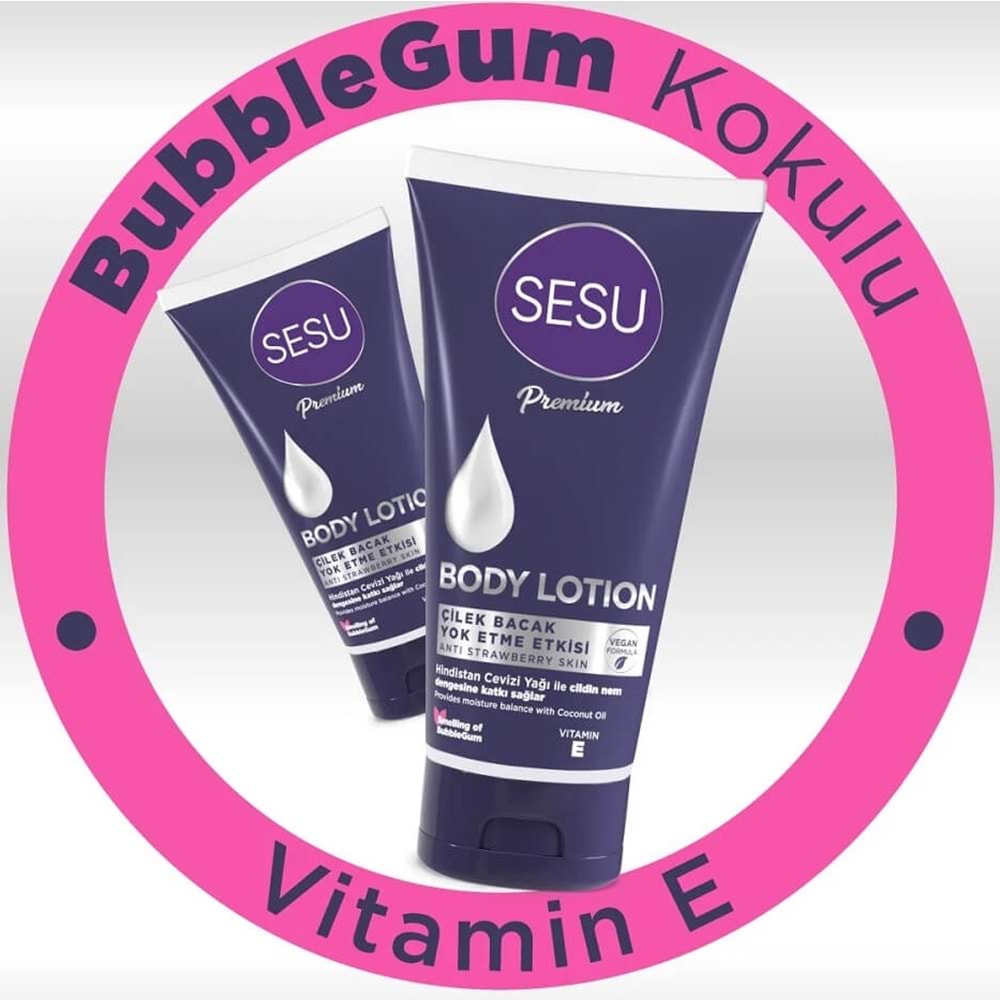 Sesu Vücut Losyonu Çilek Bacak Yok Etme Etkisi 175ml