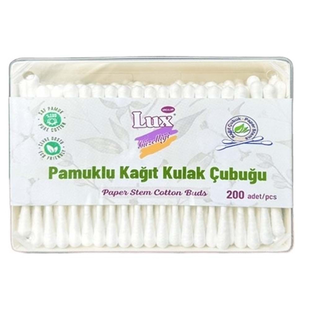 Lüx Pamuklu Kağıt Kulak Çubuğu 200 Lük