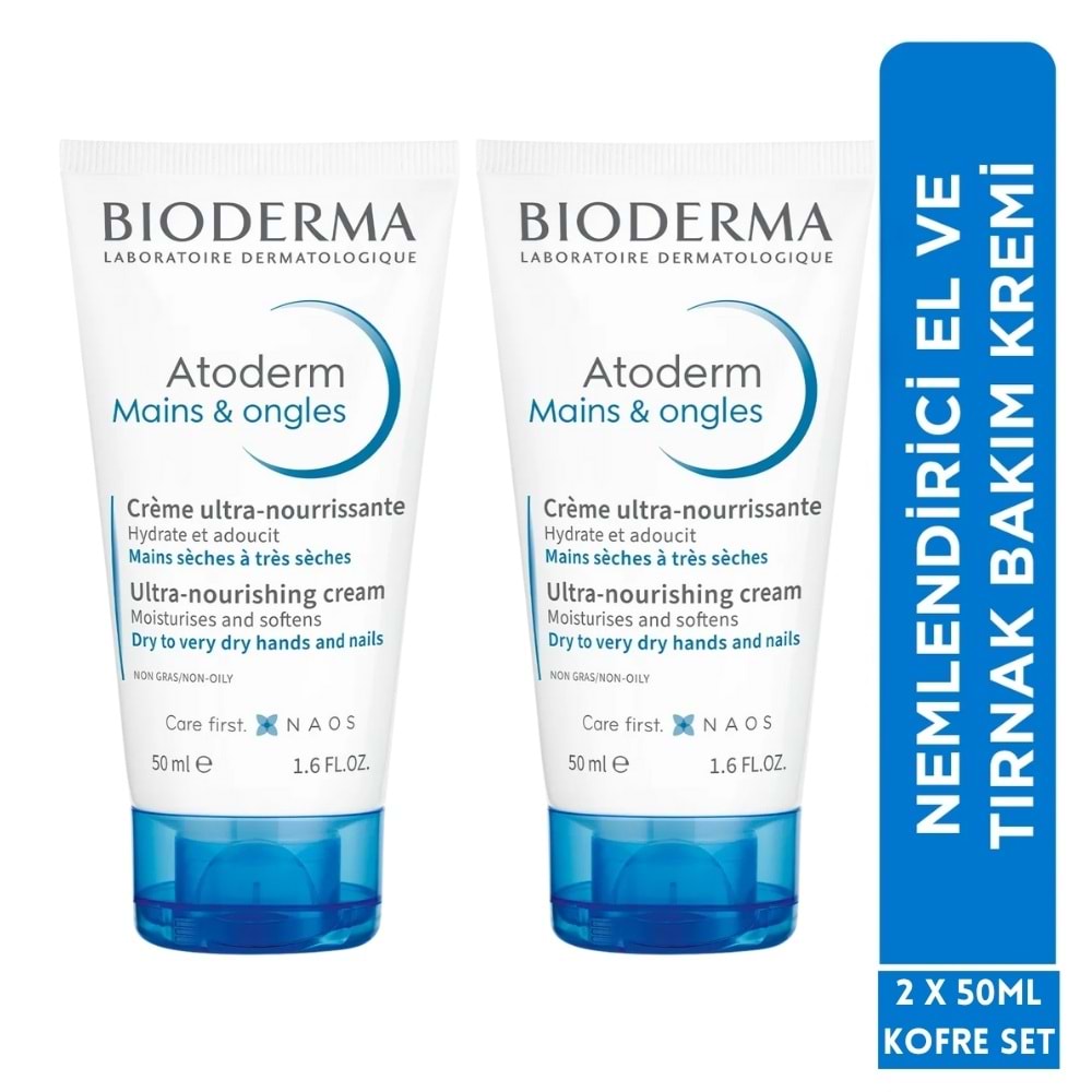Bioderma Atoderm Mains Ongles El Kremi 50Ml*2 -2Li Kofre Set