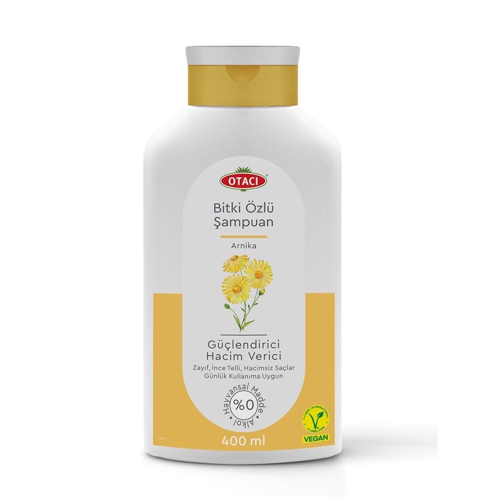 Otacı Arnika Bitki Özlü Güçlü Hacimli Saçlar için Şampuan 400 mL