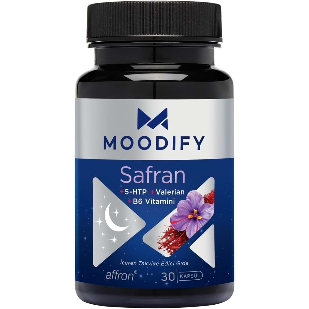 Moodify Safran Magnezyum Valerian B6 Vitamin 30 Kapsül