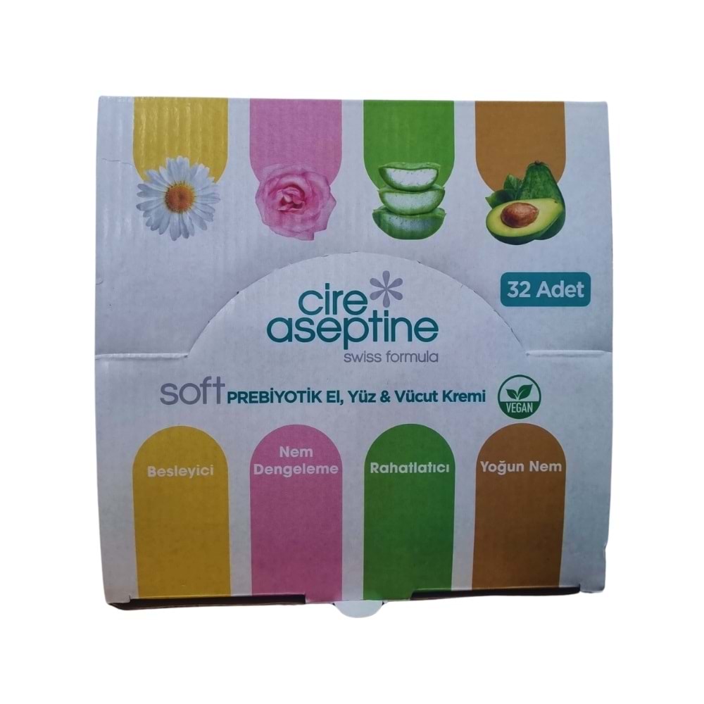 Cire Aseptine Soft Prebiyotik El Kremi 30ml Set 32Li