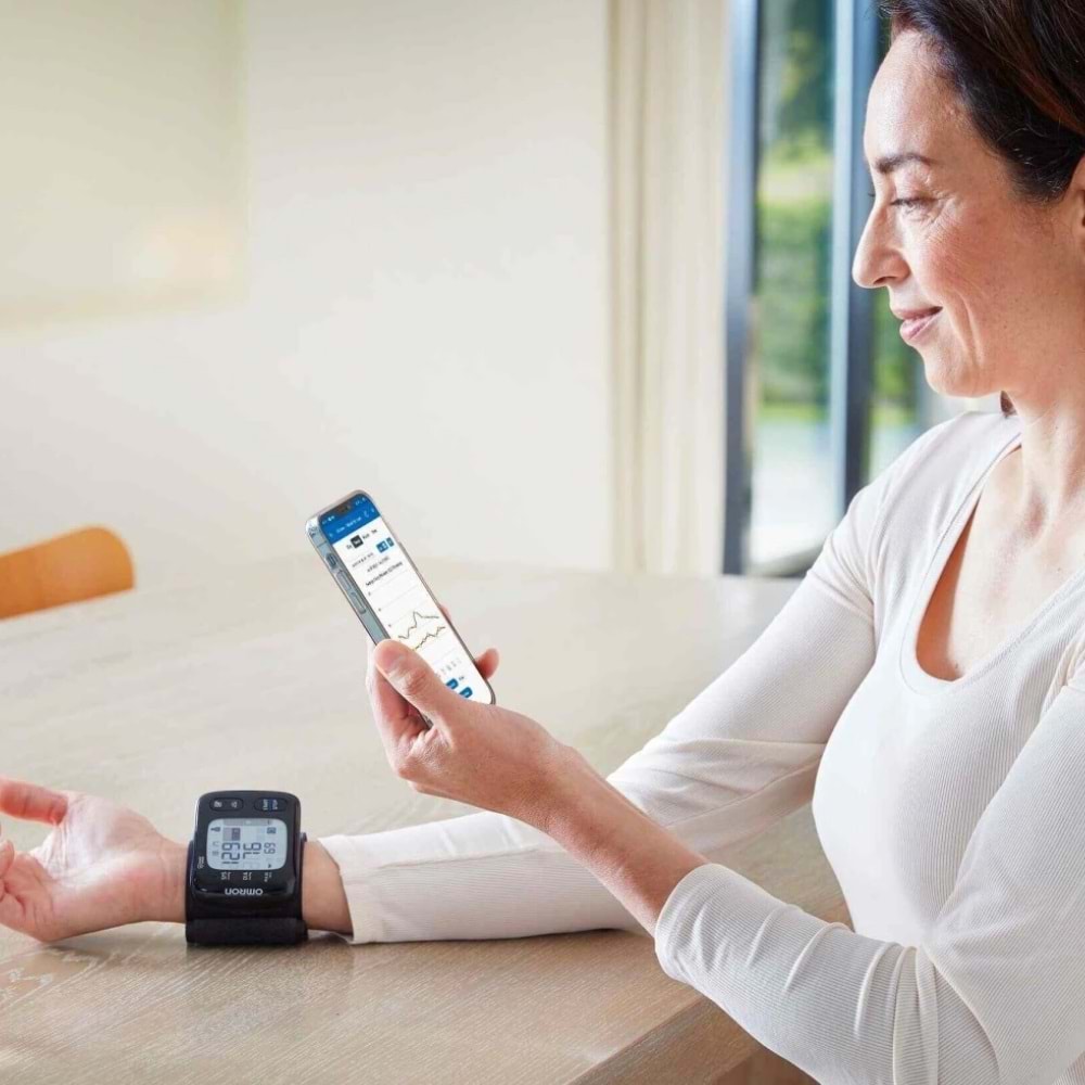 Omron RS7 Bilek Tipi Tansiyon Aleti, 2x 100 Ölçüm Hafızalı, Omron Connect Uyumlu