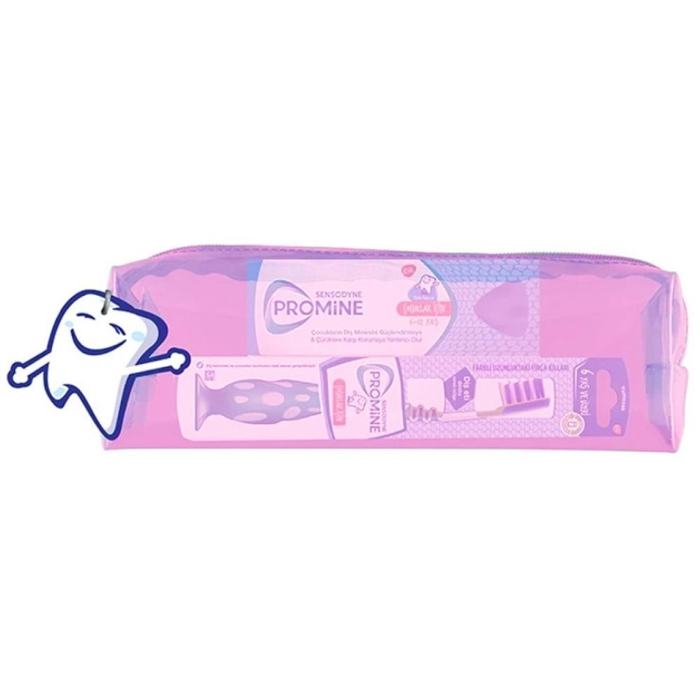 Sensodyne Promine 6-12 Yaş Diş Macunu 50Ml+ Diş Fırçası Çantalı Set