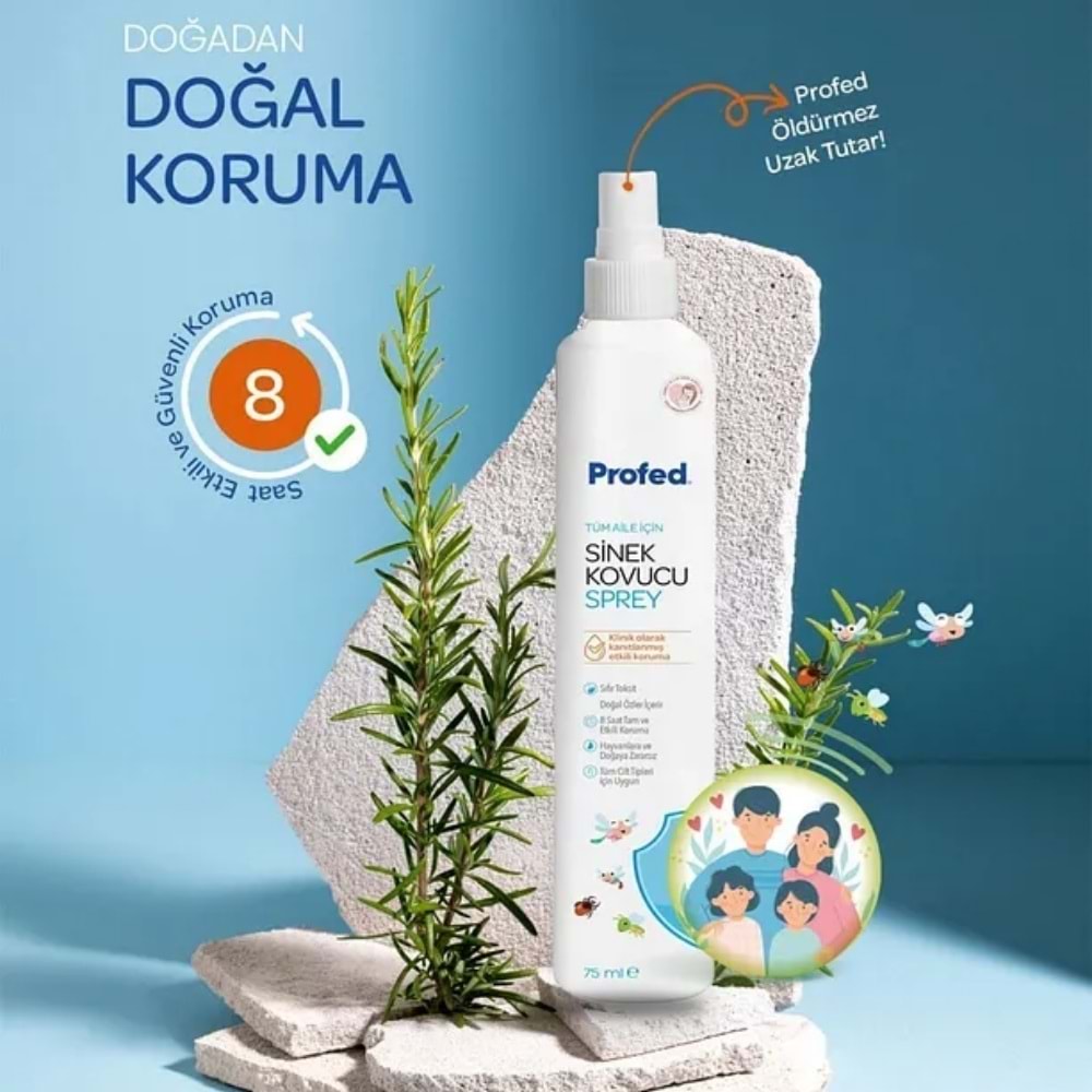 Profed Doğal Sinek, Kene, Bit ve Böcek Kovucu Sprey 75 mL