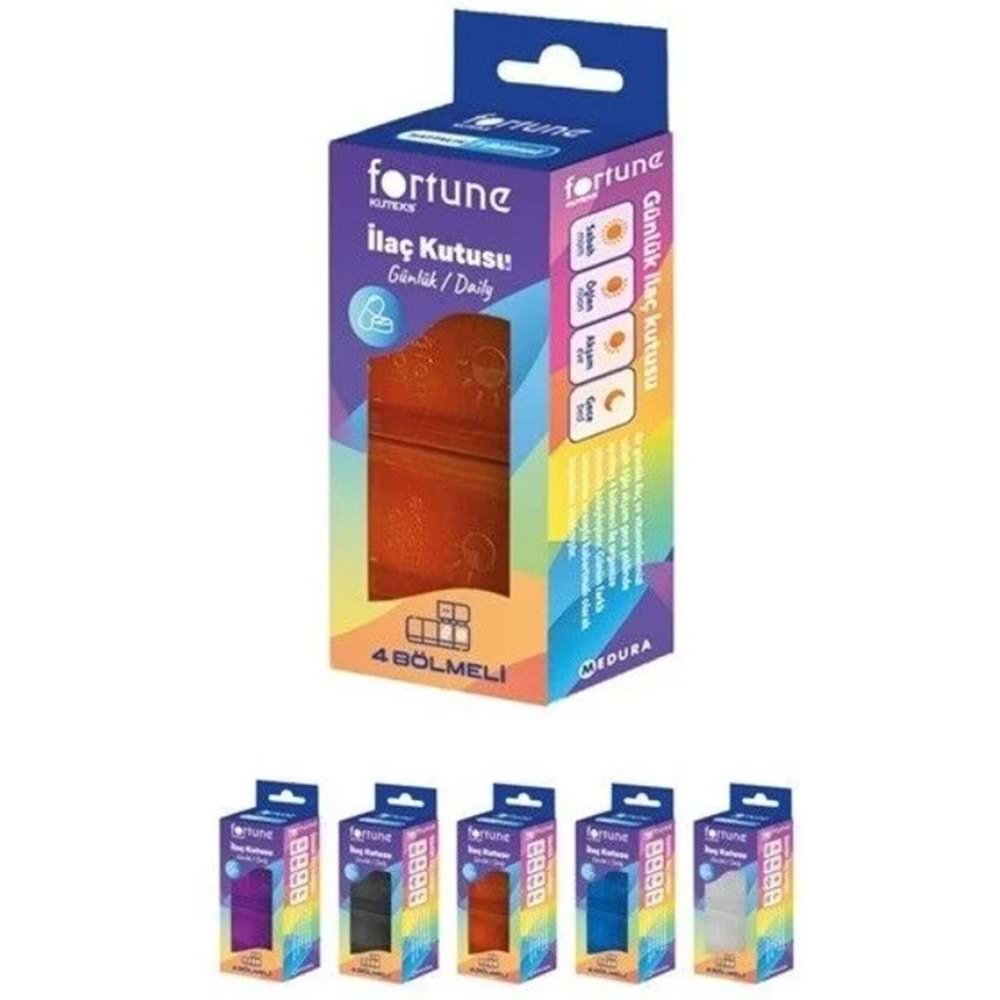 Fortune Günlük İlaç Saklama Kutusu 4 Bölmeli
