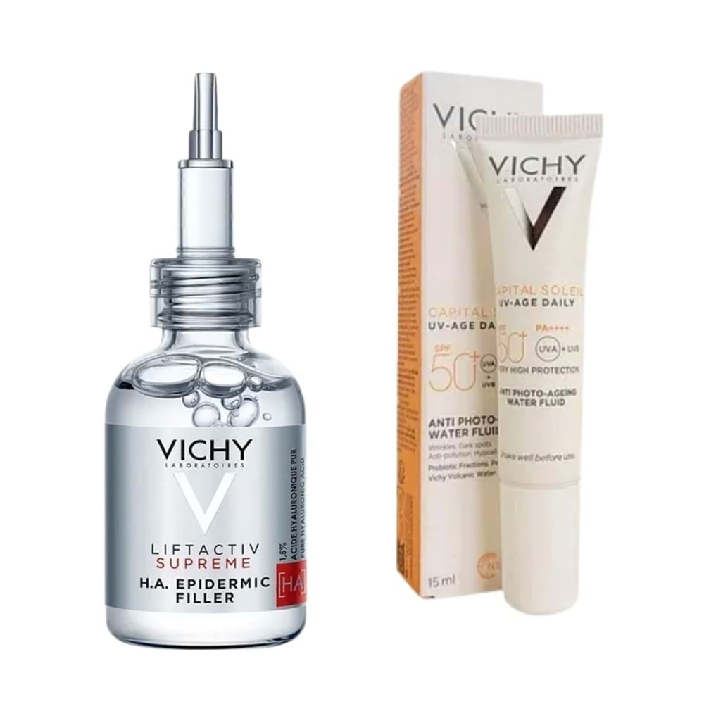 Vichy Liftactiv Supreme Serum 30Ml + Capital Soleil 15Ml Çanta Hediyeli