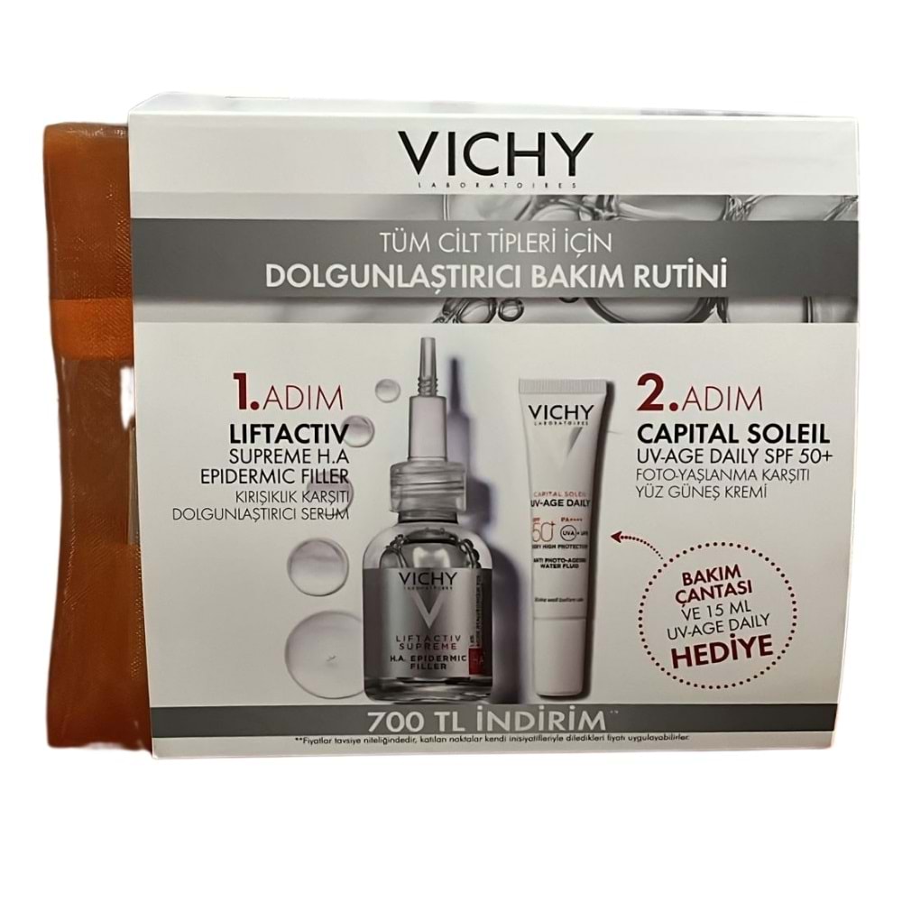 Vichy Liftactiv Supreme Serum 30Ml + Capital Soleil 15Ml Çanta Hediyeli