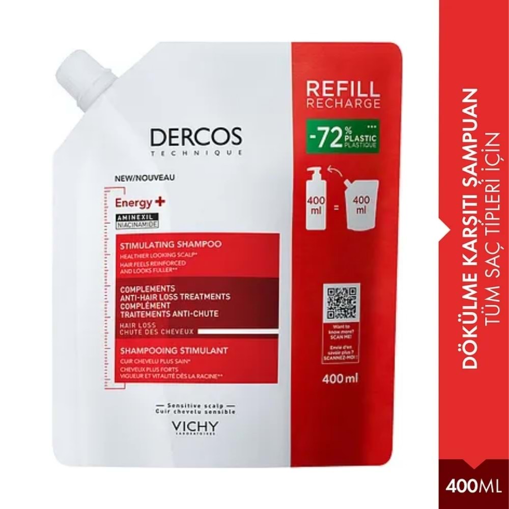 Vichy Dercos Energy+ Şampuan 400Ml Refill Yedek