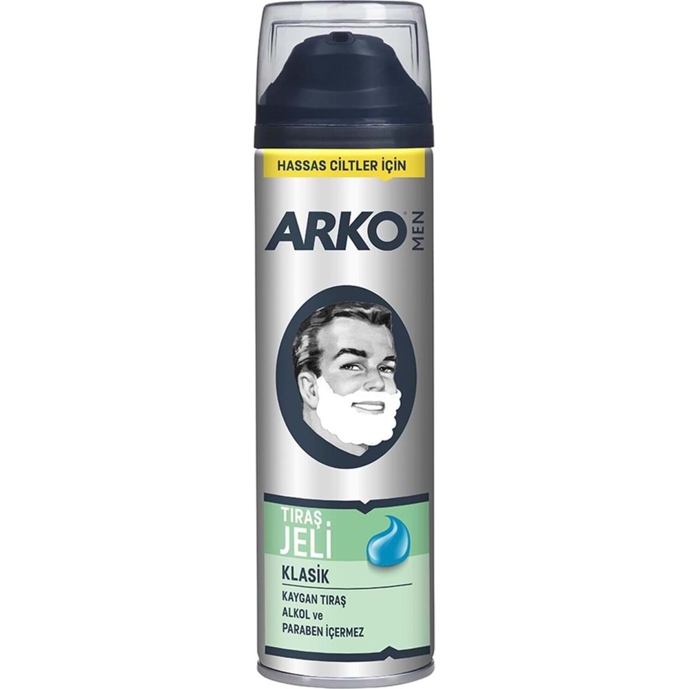 Arko Tıraş Jeli Klasik 200Ml Hassas Ciltler İçin