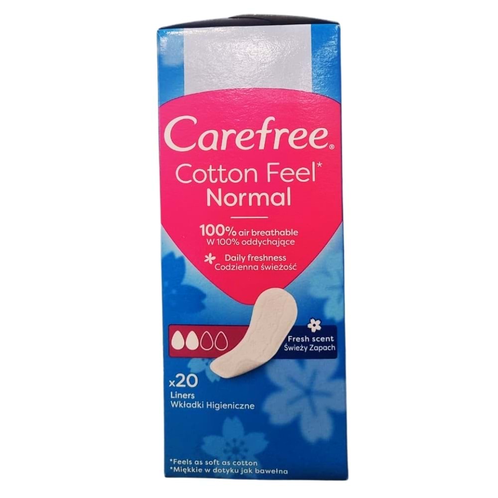 Carefree Cotton Feel Günlük Ped Normal 20Li