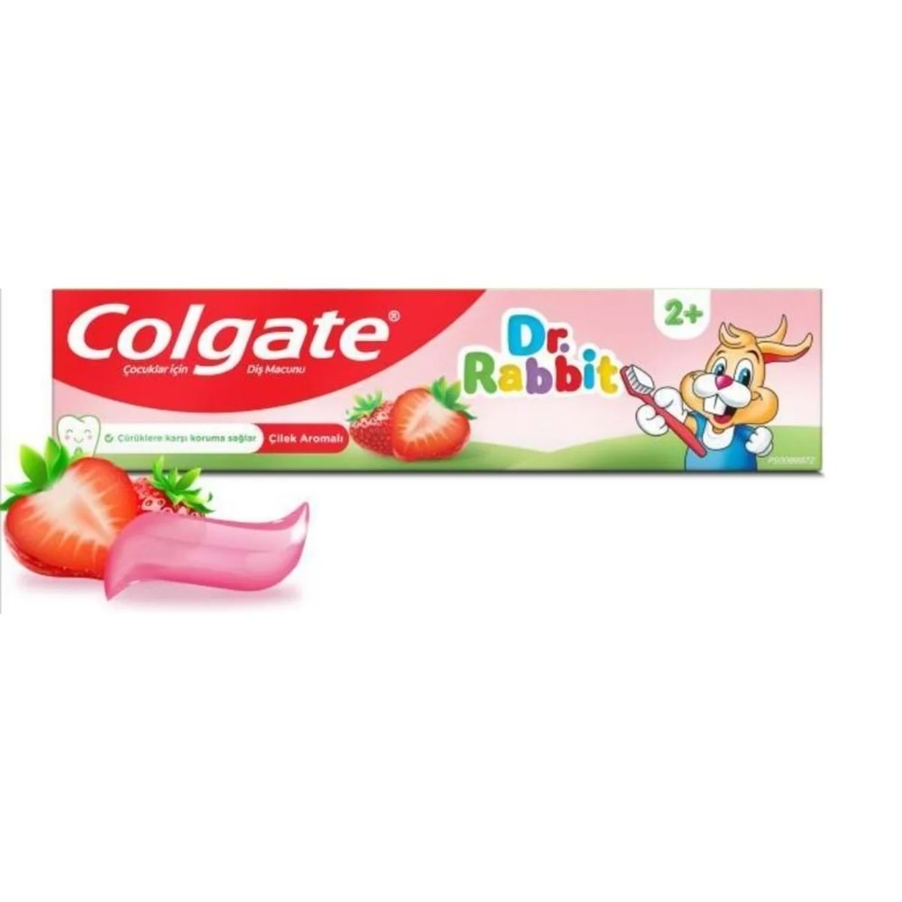 Colgate Dr. Rabbit +2 Yaş Çocuk Diş Macunu Çilek Aromalı 50Ml
