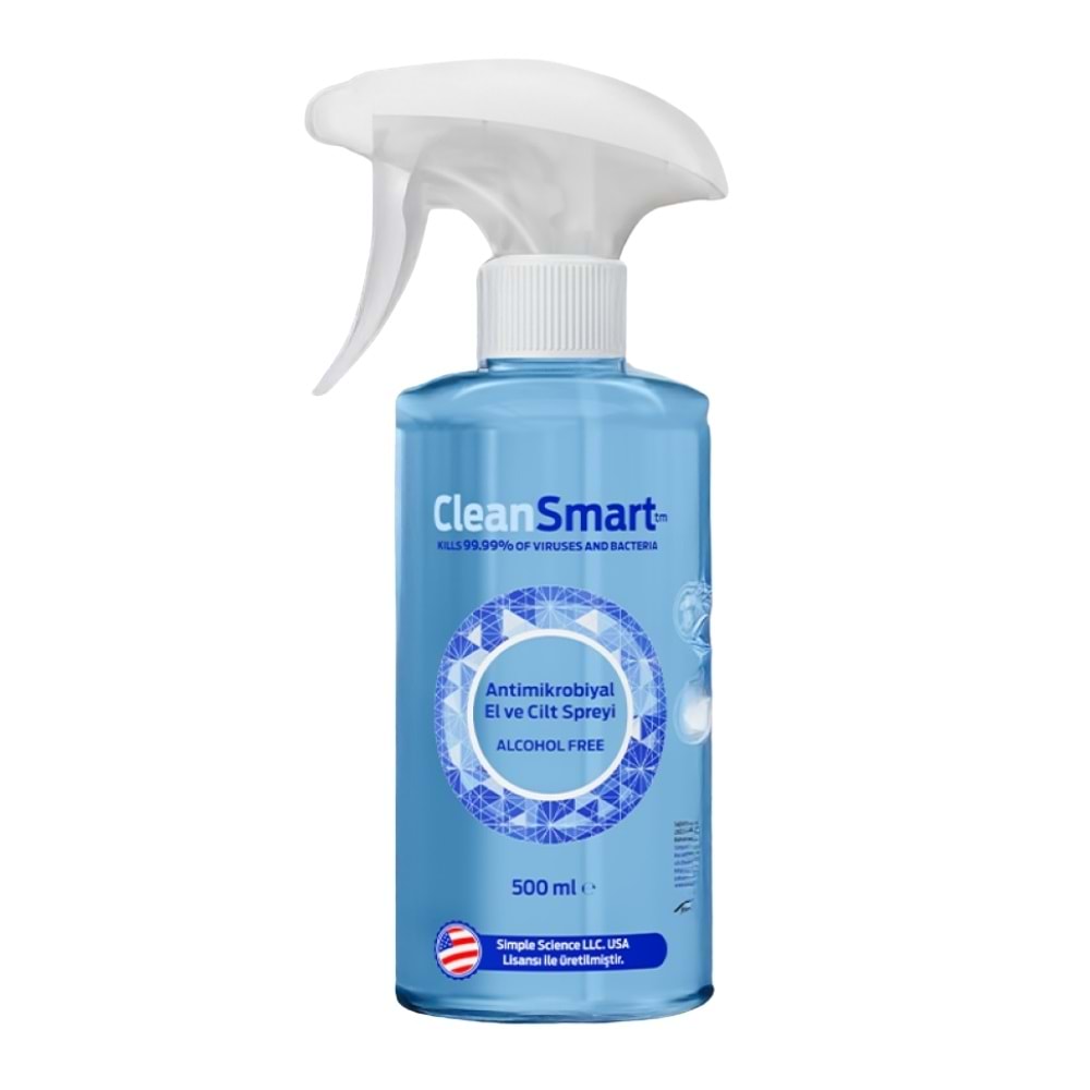 CleanSmart Antimikrobiyal El ve Cilt Spreyi 500 mL