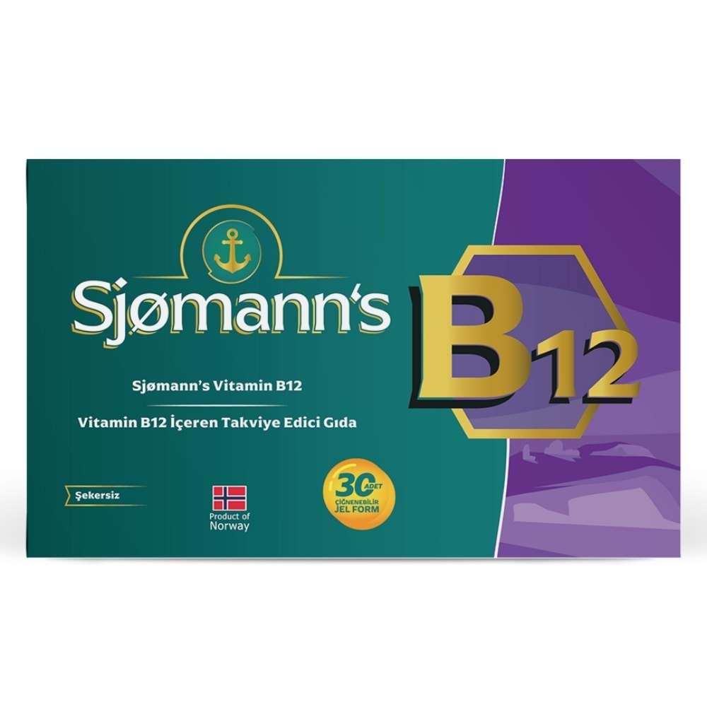 Sjomanns Vitamin B12 İçeren 30 Çiğnenebilir Jel Form