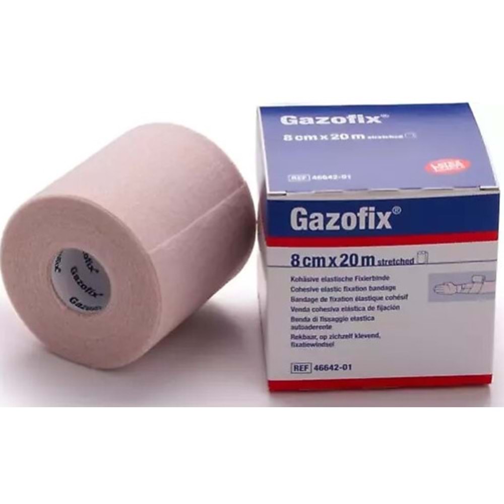 Gazofix 6cm*20m Kohezif Bandaj Ten Rengi