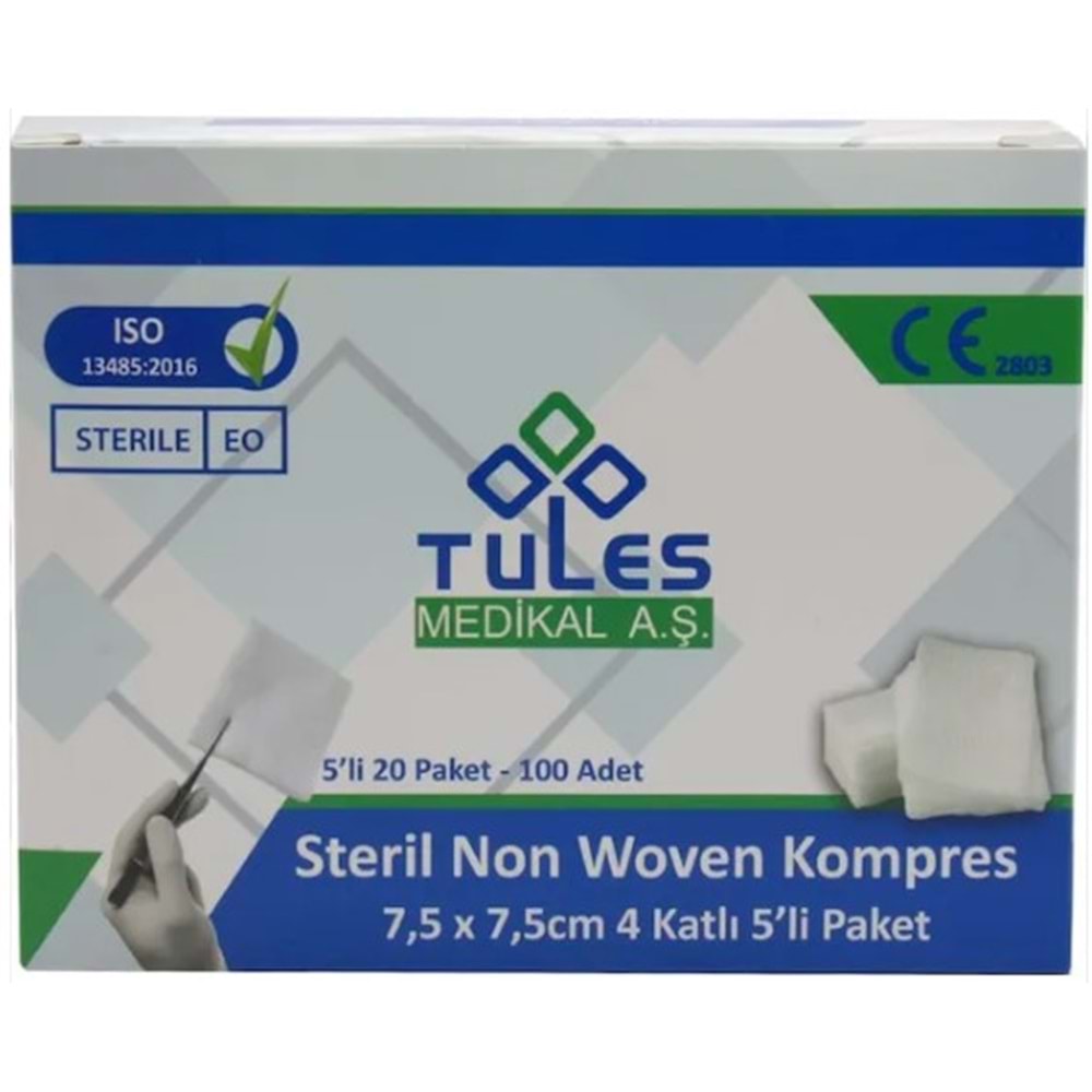 Tules Steril NW Gaz Kompres 7,5*7,5cm 100Lü