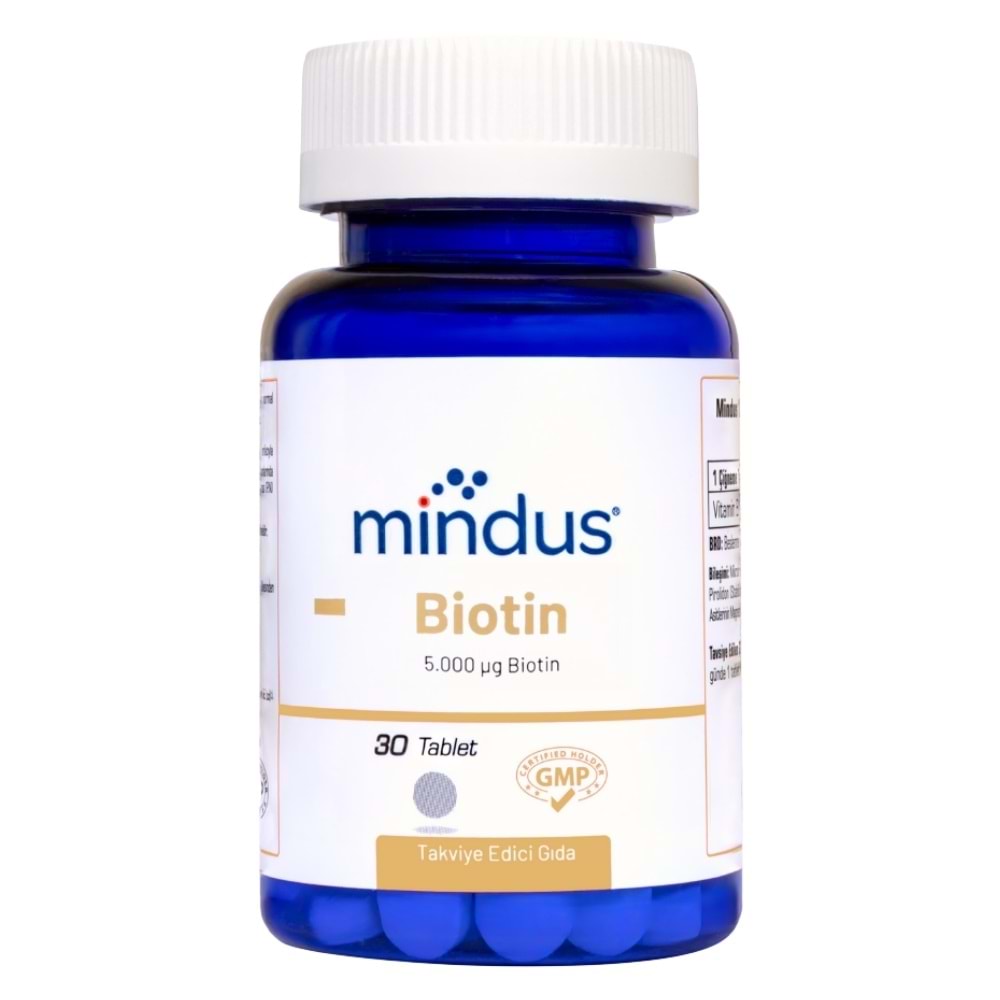 Mindus Biotin Takviye Edici Gıda 30 Tablet