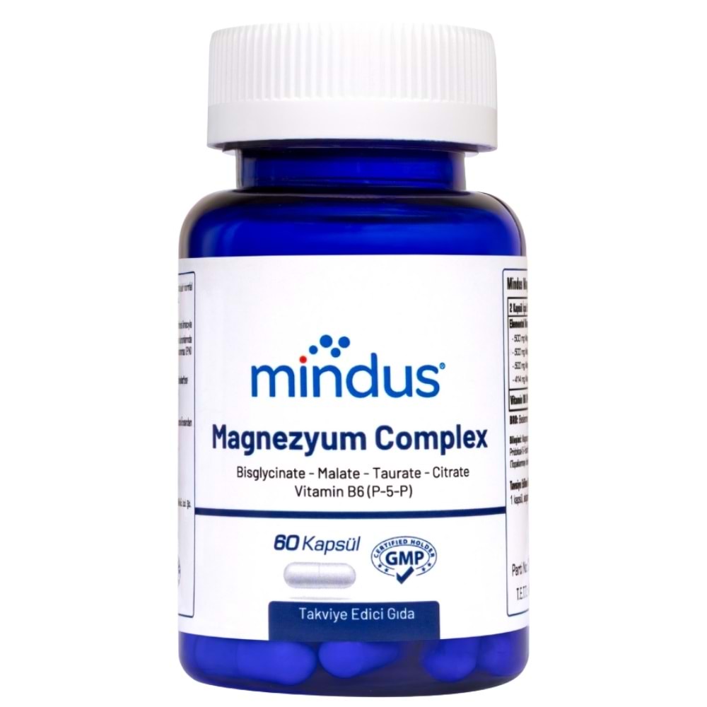 Mindus Magnezyum Complex Takviye Edici Gıda 60 Kapsül