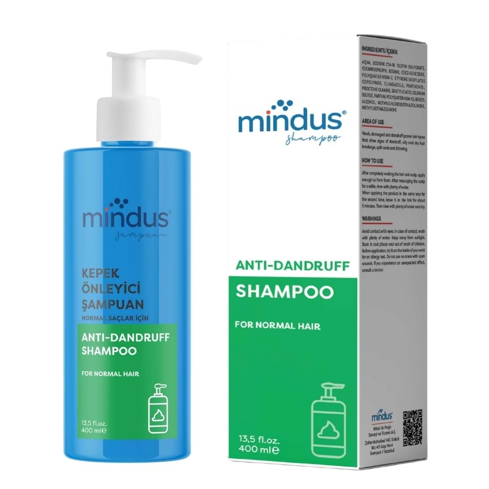 Mindus Kepek Önleyici Normal Saçlar için Şampuan 400 mL