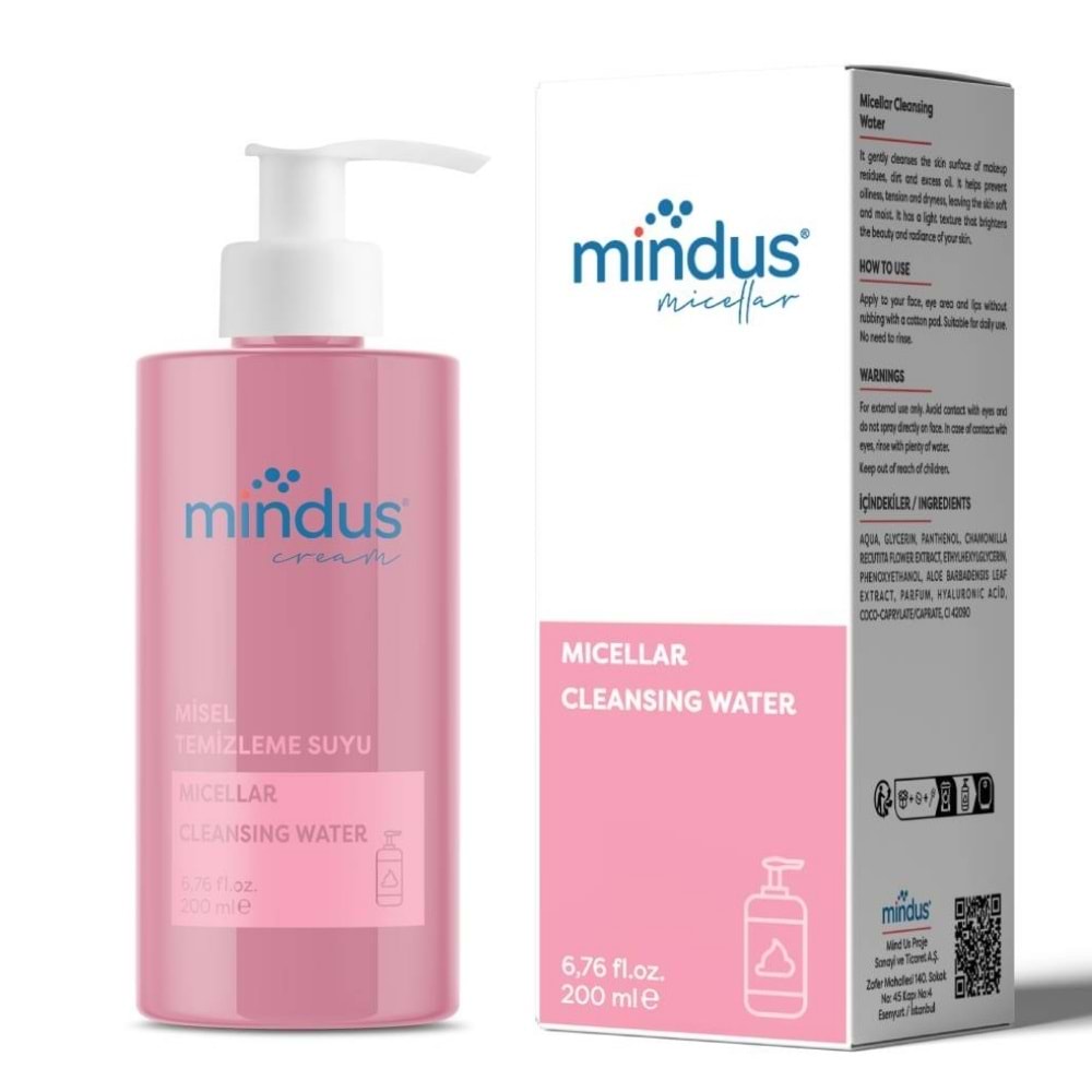 Mindus Micellar Makyaj Temizleme Suyu 200 mL