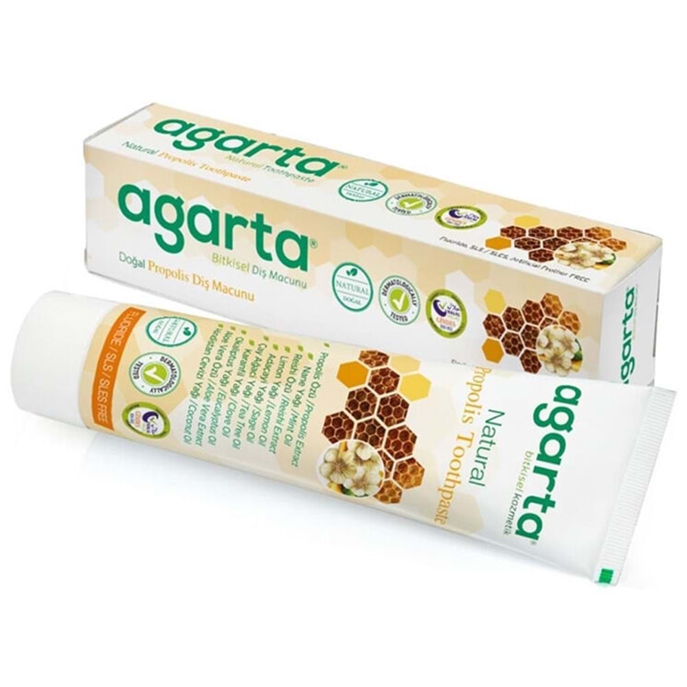 Agarta Bitkisel Diş Macunu Propolis Hassasiyete Karşı Koruma 100Ml