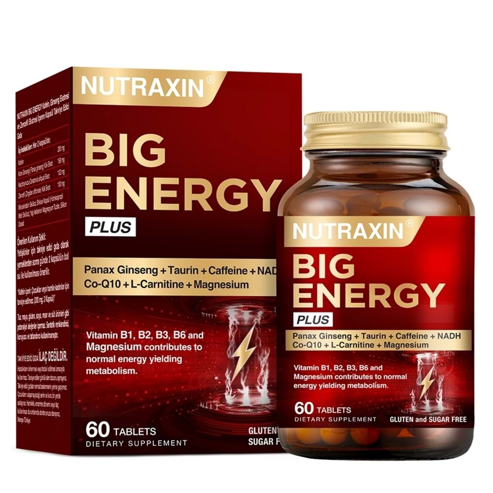 Nutraxin Big Energy Plus Takviye Edici Gıda 60 Tablet
