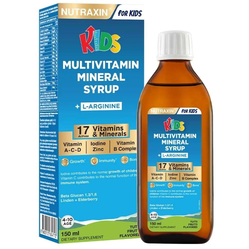 Nutraxin Kids Multivitamin Mineral Şurup 150 mL