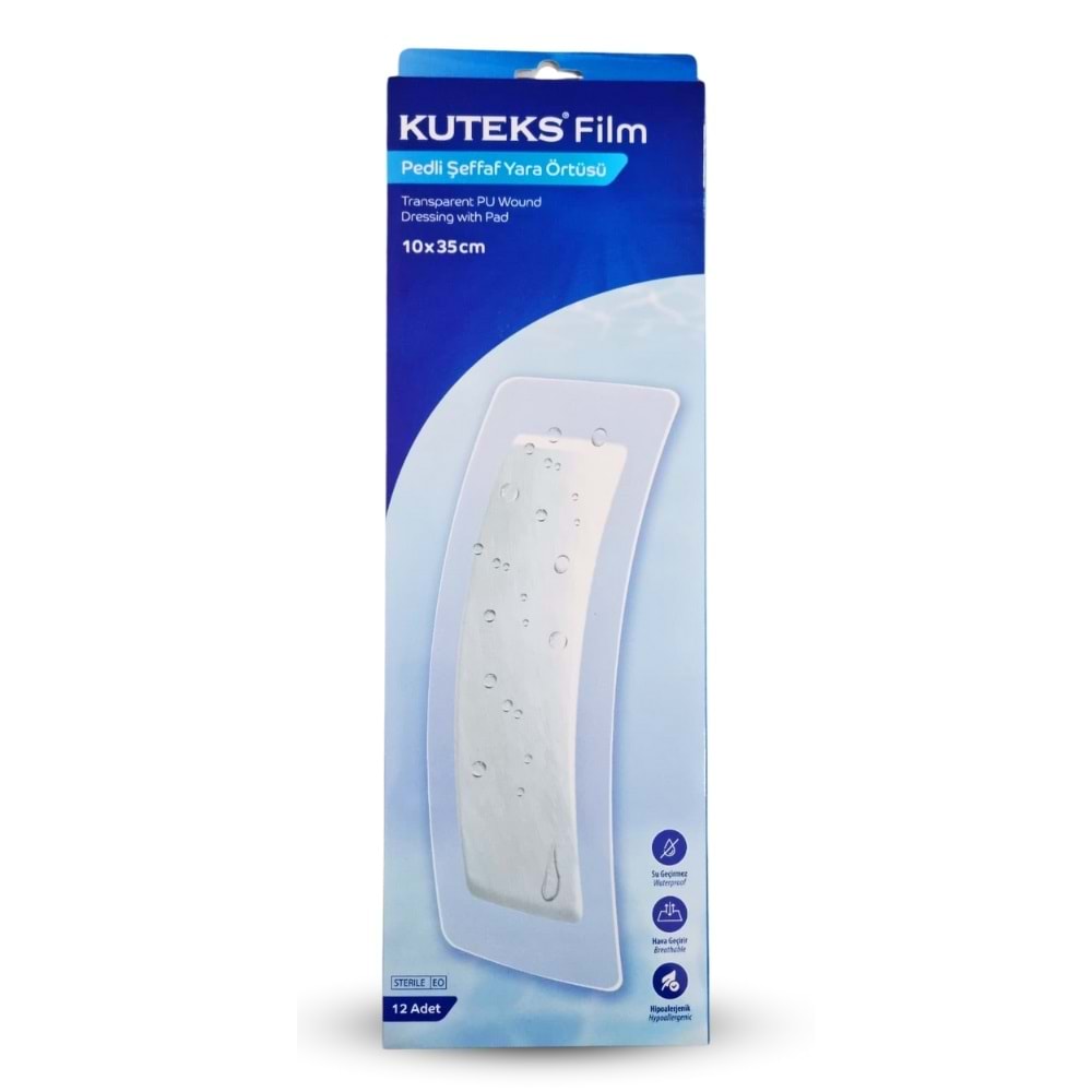 Kuteks Film Pedli Şeffaf Yara Örtüsü 10x35 cm - Tekli