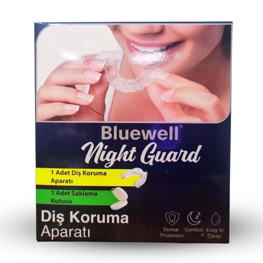 Bluewell Gece Plağı Diş Koruma Aparatı +Saklama Kutusu