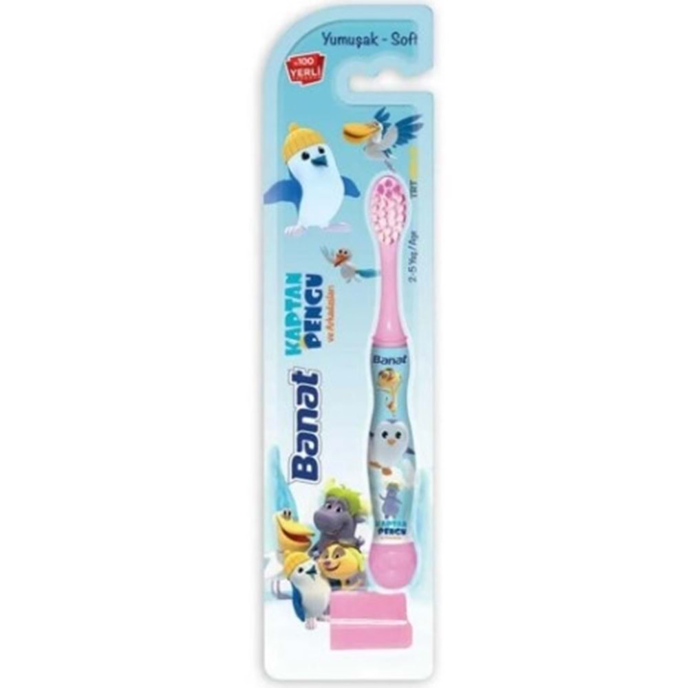 Banat Çocuk Diş Fırçası Kaptan Pengu Yumuşak 2-5 Yaş