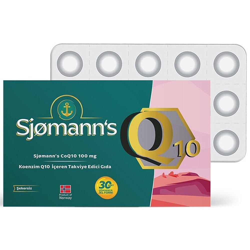 Sjomanns S COQ10 İçeren 100mg 30 Çiğnenebilir Jel Form
