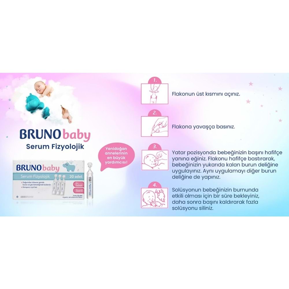 BrunoBaby Serum Fizyolojik 5 ml x 20 Flakon