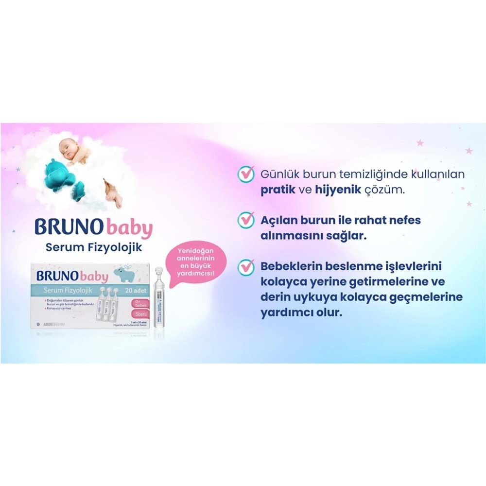 BrunoBaby Serum Fizyolojik 5 ml x 20 Flakon