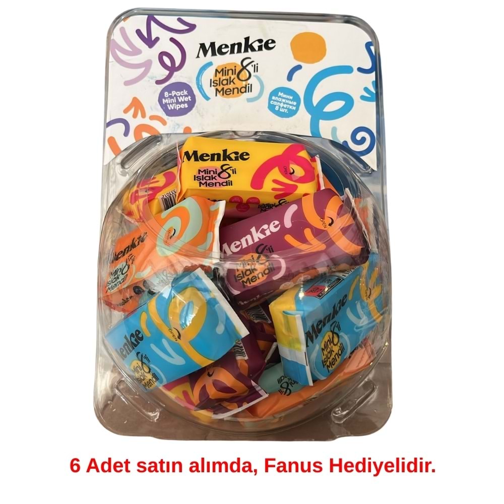 Menkie Mini Islak Mendil 8li Paket