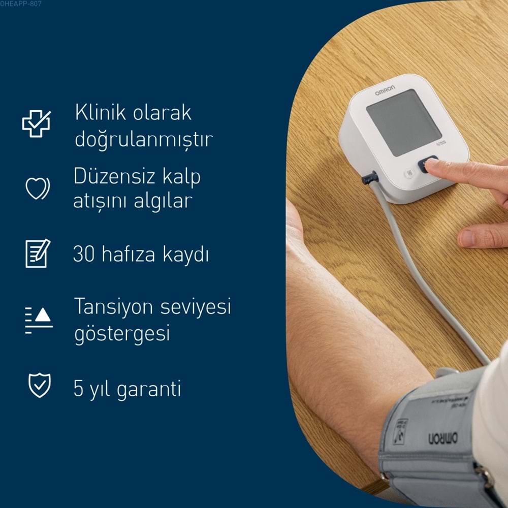 Omron M2 Essential Tansiyon Aleti, 30 Ölçüm Hafızalı