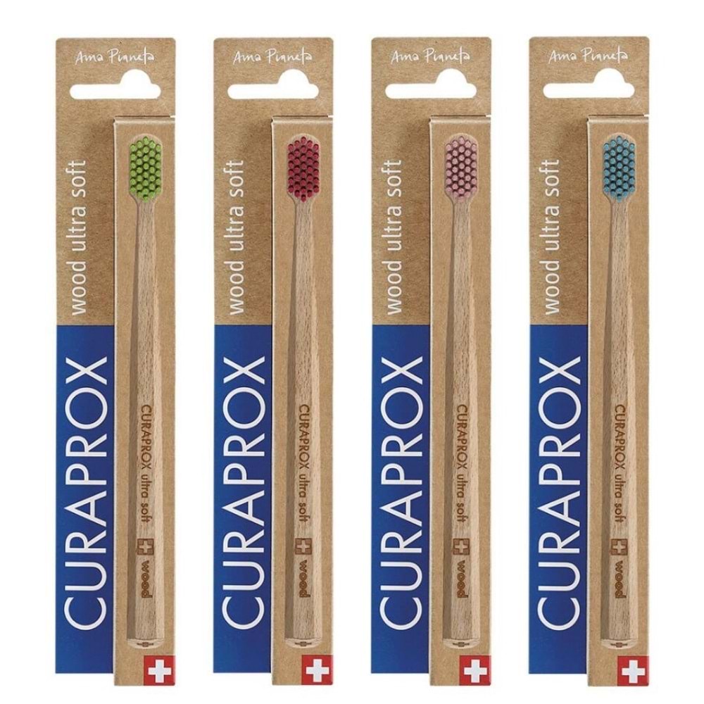 Curaprox Wood Ultra Soft Diş Fırçası, Ahşap
