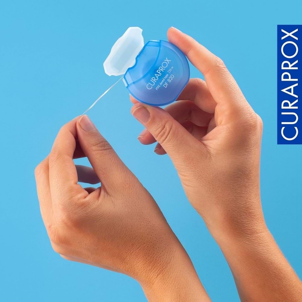 Curaprox DF 820 Teflon Diş İpi, 35m