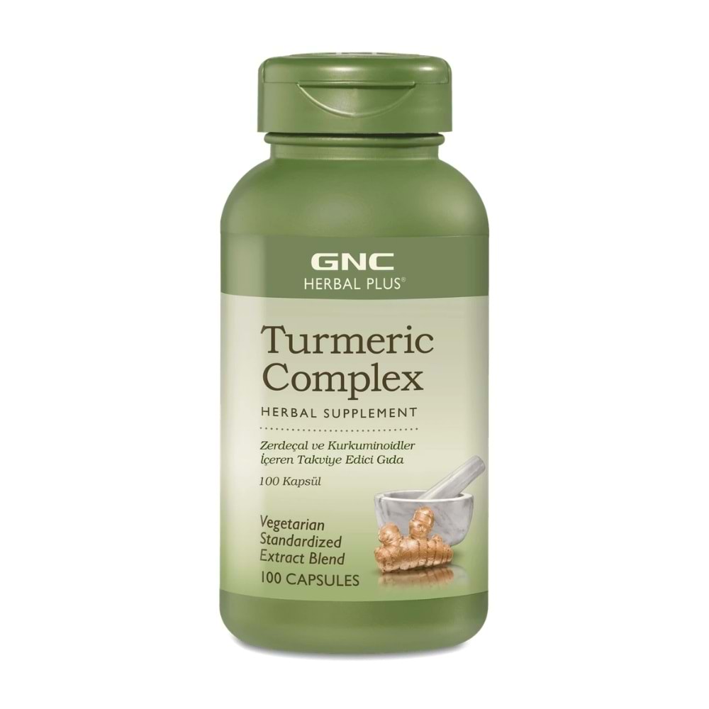 GNC Turmeric Complex Zerdeçal ve Kurkuminoidler içeren Gıda Takviyesi 100 Kapsül