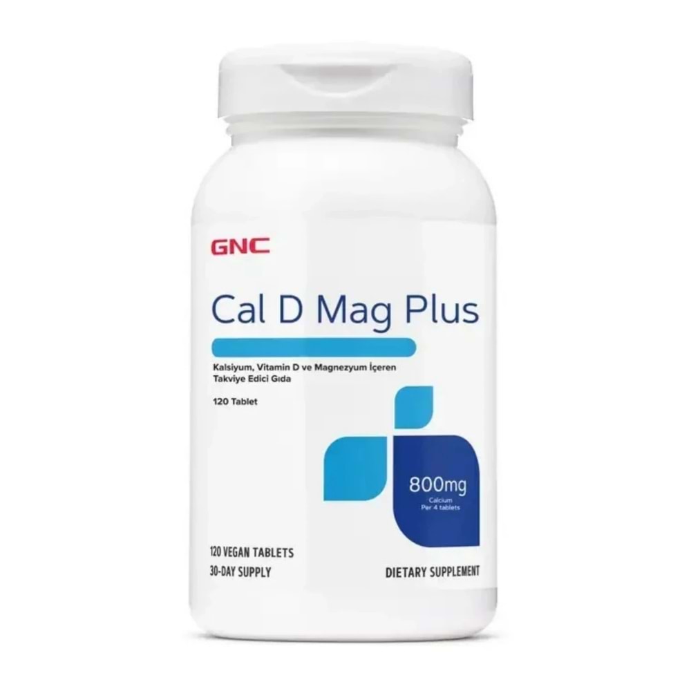 GNC Cal D Mag Plus Takviye Edici Gıda 120 Tablet