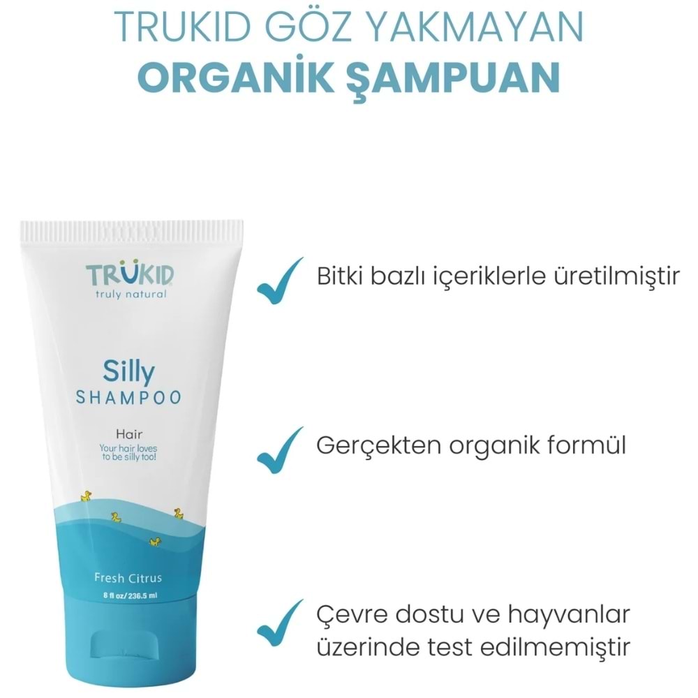 TruKid Silly Göz Yakmayan Organik Şampuan 236,5 mL